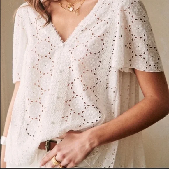 Sezane Patty blouse top shirt sz 34 - Picture 2 of 3